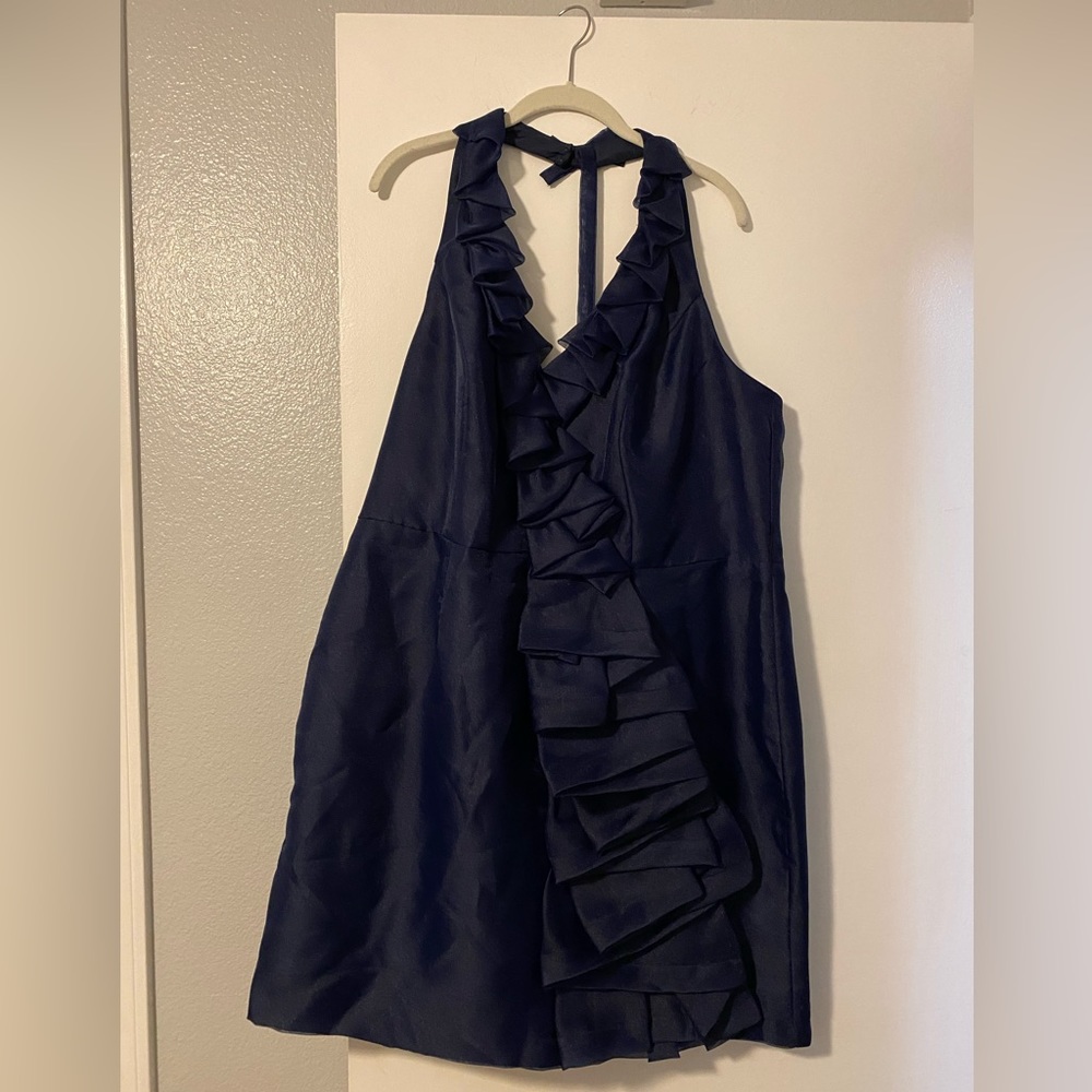 NWT White by Vera Wang Halter Pleated Mini Dress